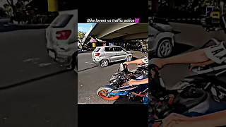 bike rider vs traffic police 🥵ktm shorts viral  accident bikerider viral [upl. by Benedikta64]