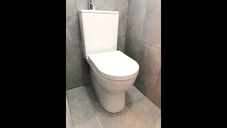 Rimless toilet installation back to wall [upl. by Asilla]