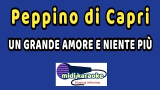 Peppino di Capri  UN GRANDE AMORE E NIENTE PIÙ  karaoke [upl. by Keligot]