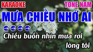 Mưa Chiều Nhớ Ai Karaoke Tone Nam Karaoke 9999  Beat Mới [upl. by Anirol380]