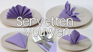 5 manieren om Servetten te vouwen [upl. by Adnirim267]