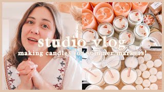 STUDIO VLOG  making a lot of candles for my summer markets [upl. by Harriette]