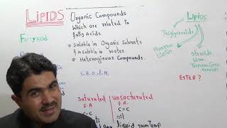 Concept of lipids lecture 6 Esters Fatty acids Triglyceroids and Phospholipids Fats and oils [upl. by Traweek]