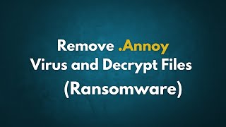 How to Remove Annoy Virus and Decrypt Files  Annoy Ransomware Decryptor ransomware annoy [upl. by Norse]