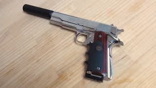 Colt Government MarkIV Series70 【Silverballer】東京マルイ Custom GBB [upl. by Aicittel]