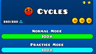 Geometry Dash  Cycles Level 9 All Coins 100 Complete [upl. by Isabella]