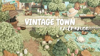 OVERGROWN VINTAGE TOWN ENTRANCE 🌼  Animal Crossing New Horizons [upl. by Nyleahcim]