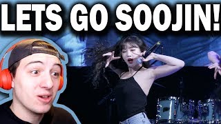 GIDLE Soojin Senorita Fancam REACTION Happy B Day Soojin [upl. by Saimon]