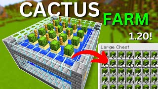 SIMPLE Cactus Farm For Minecraft 120Tutorial [upl. by Cockburn]