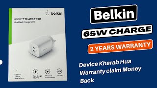 Belkin Boost Charge Pro 65W Review in Hindi  Belkin 65W Charger iPhone  Belkin 65W Gan Dual USB C [upl. by Dituri]