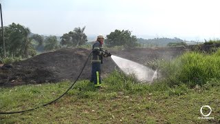 Incêndio Florestal mobiliza Corpo de Bombeiros [upl. by Funch]