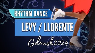 Alexandra LEVY  Alan LLORENTE SUI  Junior Ice Dance Rhythm Dance  Gdansk 2024 [upl. by Ela]