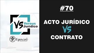 Acto Jurídico vs Contrato  Versus Jurídico 70 [upl. by Lindblad]