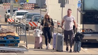 Jey Uso Bayley Tiffany Stratton and more WWE Superstars arriving at arena before WWE Live [upl. by Lajet]