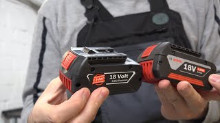 Bosch Professional 18V Akkus im Test  Original oder Nachbau  Wer hält länger Praxistest [upl. by Ahsinyar]