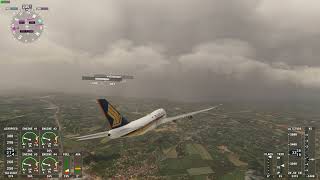 Landing to Hanoi Noi Bai when typhoon Yagi MFS 2020 [upl. by Elocyn]