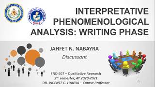 Nabayra  Interpretative Phenomenological Analysis [upl. by Enella]