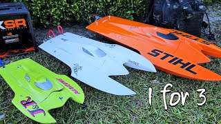 Fast Electric Rc Hydroplanes  Deltaforce Vortex J amp R Marine [upl. by Jenifer]