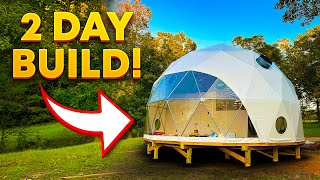 Building A Geodesic Dome DIY Glamping Site [upl. by Yaluz]