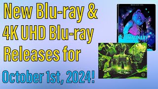 New Bluray amp 4K UHD Bluray Releases for October 1st 2024 [upl. by Ailemak]