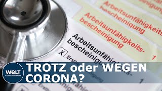 KRANKMELDUNGEN AUF REKORDTIEF So etwas gab es in Deutschland seit 13 Jahren nicht mehr I WELT News [upl. by Novar276]