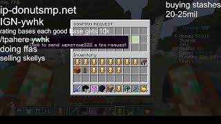 playing Donut Smp LIVE RATING BASESBUYING STASHES I NEED A STASH BADLY [upl. by Ashwell]