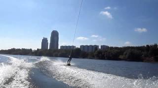 Trying to do Ollie 180 on wakeboard [upl. by Atiragram870]