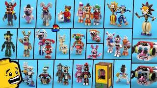 LEGO FNAF How to Build Help Wanted 2 Minifigures Every Animatronic [upl. by Etnecniv]