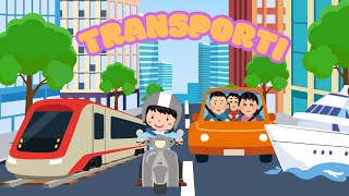 Canzone dei trasporti🚗🚂✈️  Veicoli per Bambini  Divertente e Educativo [upl. by Summer]