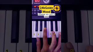 Mood  24kGoldn Easy Piano Tutorial freefire viral shorts [upl. by Norramic]