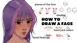 HOW I RENDER FACES STEP BY STEP ✦ digital art [upl. by Yorick]