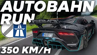 350KMH Autobahn Run in meinem MercedesAMG ONE  NO SPEED LIMIT [upl. by Bunow]