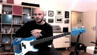 Sandberg  California VT4 pj bass  Lake Placid Blue Hardcore Aged Finish Relic  Video Demo Review [upl. by Ahsinit]