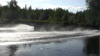 Wake Boarding Behind Airboat [upl. by Kurtzig]