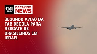 Segundo avião da FAB decola para resgate de brasileiros em Israel  CNN 360º [upl. by Nnylram]