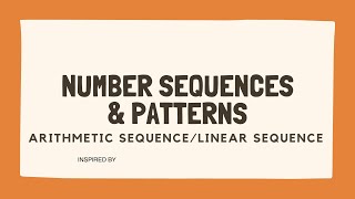 ARITHMETIC SEQUENCE  LINEAR  O LEVELS 4024  IGCSE 0580 [upl. by Tabb765]