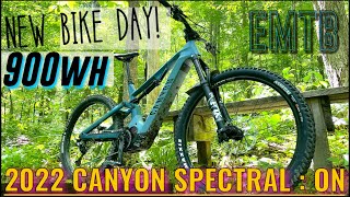 2022 CANYON SpectralON CF8 First Ride MASSIVE 900wh Battery [upl. by Dnalwor921]