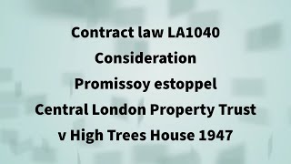 Central London Property Trust v High Trees House 1947 [upl. by Wailoo805]