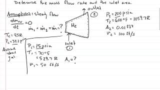 Thermodynamics Example mass balance problems [upl. by Sinnard768]