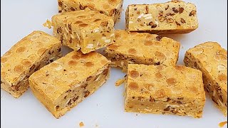 White Chocolate Pecan Blondie Recipe  White Brownie [upl. by Dlorej]