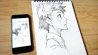 How to Draw Anime Boy Face  Anime Boy Drawing Step by Step for Beginners [upl. by Llacam]