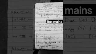 RAS mains syllabus for paper wise 👍👍👍 [upl. by Aicram91]