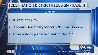 EPISD hosts first thirdphase district redesign meeting [upl. by Wainwright619]