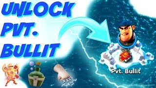 How to Unlock Pvt Bullit  NEW Boom Beach HERO UPDATE [upl. by Maurreen]