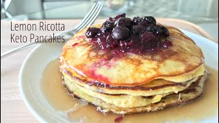 Lemon Ricotta Keto Pancakes [upl. by Felicle541]