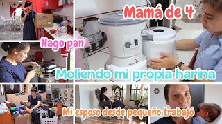 MI DIA CM MAMA DE 4💯Ahora muelo mi harina👍Queque de 🥕Enseñando niños responsables desde pequeños👌 [upl. by Dinerman949]