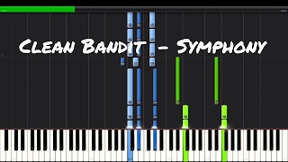 Clean Bandit  Symphony feat Zara Larsson Piano Tutorial [upl. by Liamaj761]