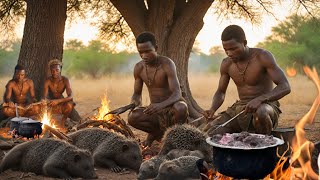 Cultural Culinary Adventures  The Hadzabe’s Porcupine Cooking Rituals  Hadza land [upl. by Oah]