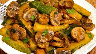 Unglaublich wie lecker Diese Zucchini mit Pilzen sind besser als Fleisch Einfach und schnell [upl. by Edgell975]