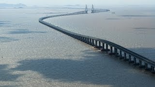 Мост Ханчжоу Бэй длиной в 36 километровBridge of Hangzhou Bay with a length of 36 kilometers [upl. by Encratis]